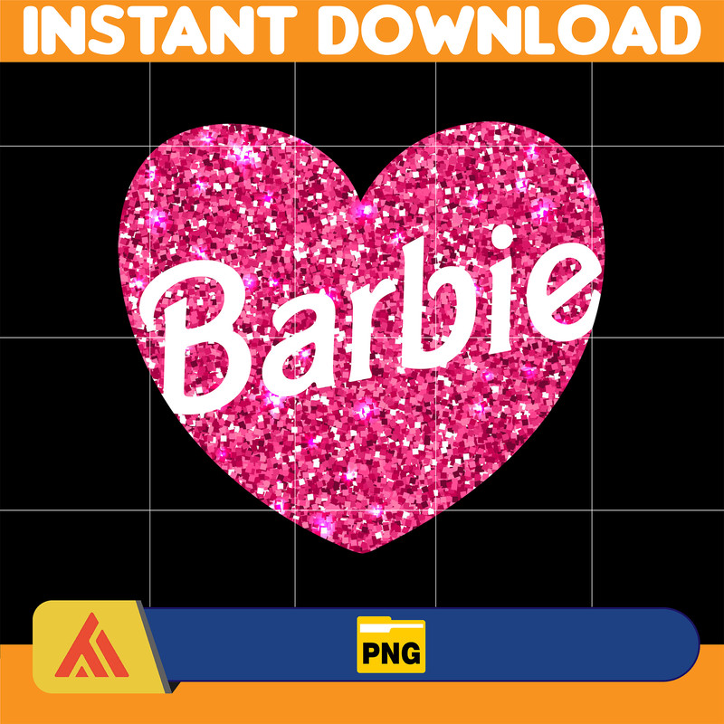 Barbie Icons Png, Barbie Logo Png, Pink Doll Png, Barbie Girl Png, Come on, Let's Go Party, Girly Beach, Let's Go Party, Instant Download (18).jpg