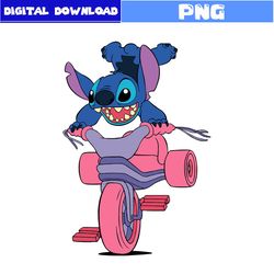 stitch cycling png, lilo and stitch png, stitch png, summer png, lilo png, disney png, png digital file