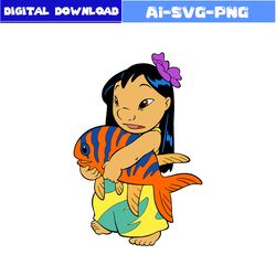 Lilo And Fish Svg, Lilo And Stitch Svg, Funny Stitch Svg, Stitch Svg, Summer Svg, Lilo Svg, Disney Svg, Png File