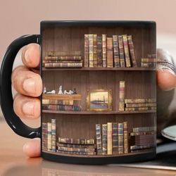 librarian coffee mugs, library gift, book lover gift, bookish gift, bibliophile gift, gift for her, merry christmas gift