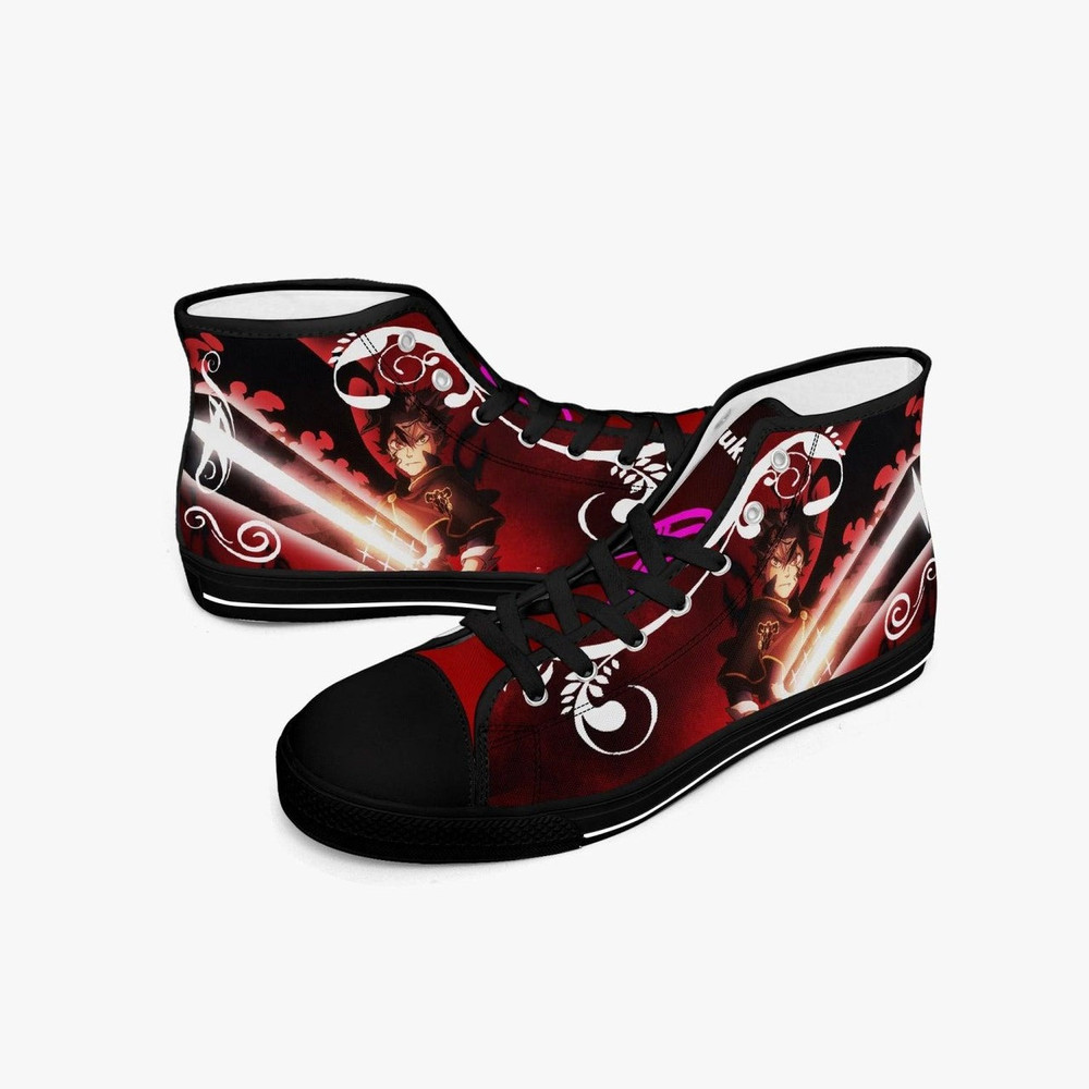 Black Clover Asta High Canvas Shoes for Fan, Black Clover Asta High Canvas Shoes Sneaker