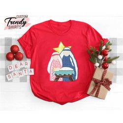 nativity scene shirt, jesus christmas shirt, christian christmas gifts, religious christmas shirt, merry christmas gift,