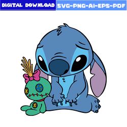 Stitch And Doll Svg, Doll Svg, Lilo And Stitch Svg, Funny Stitch Svg, Stitch Svg, Lilo Svg, Disney Svg, Png Ai Eps File