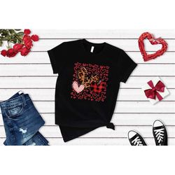 triple heart shirt, heart valentine shirt, womens valentines day gift, girls valentines shirt, leopard valentine shirt,