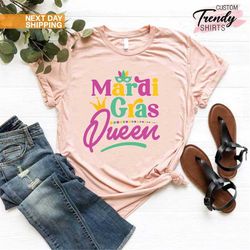 mardi gras queen shirt, womens mardi gras shirt, mardi gras gifts for women, girls mardi gras shirt, mardi gras party, f