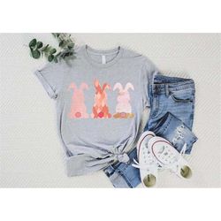 easter bunny gift for girls, watercolor easter bunnies shirt, cute easter bunny t-shirt, kids bunny shirt, happy easter