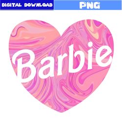 Barbie Heart Png, Barbie Png, Barbie Pink Logo Png, Barbie Logo Png, Girl Png, Cartoon Png, Png Digital File