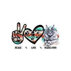 peace love maine coon png