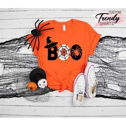 Halloween Boo Shirt, Halloween Woman Tee, Witch Shirt, Kids Halloween Tee, Cute Boo Shirt, Spider Halloween Shirt, Spook