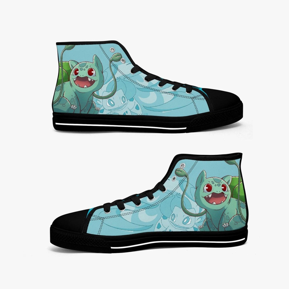 Pokemon Bulbasaur High Canvas Shoes for Fan, Pokemon Bulbasaur High Canvas Shoes Sneaker