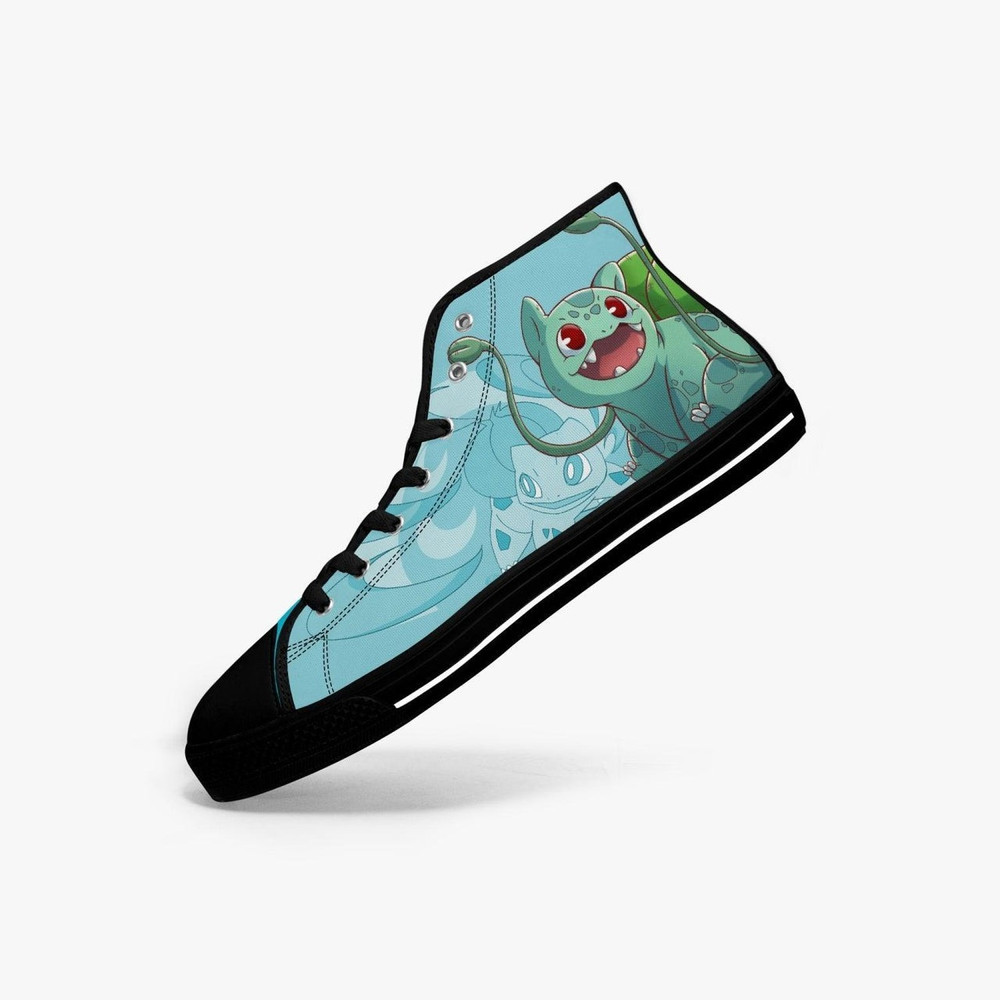 Pokemon Bulbasaur High Canvas Shoes for Fan, Pokemon Bulbasaur High Canvas Shoes Sneaker
