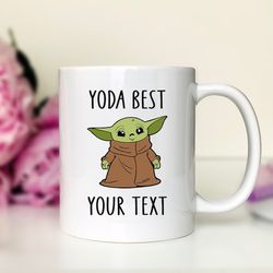 yoda best custom name mug - mug - yoda mug - personalized yoda mug - funny gift - funny mug - custom yoda mug