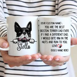 boston terrier gift, boston terrier mug, boston terrier gift idea, funny boston terrier christmas gift, boston terrier d