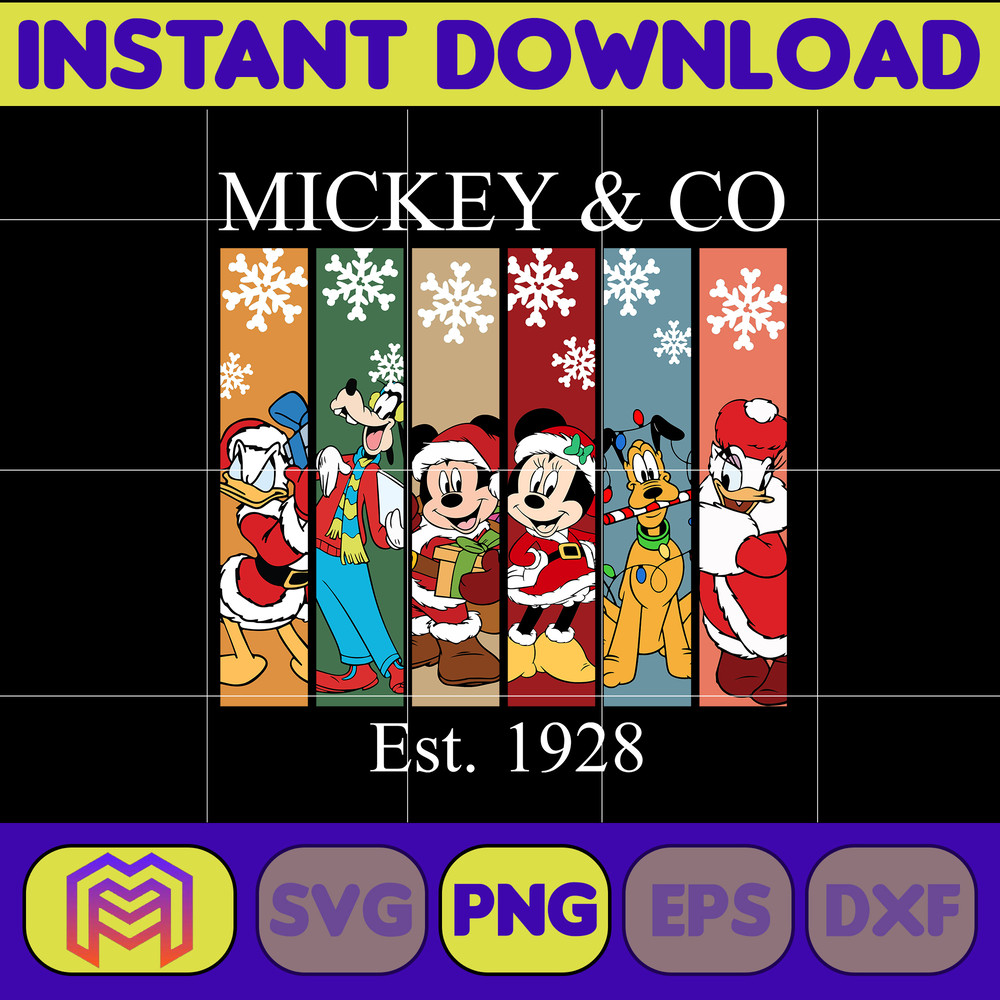 Christmas Mouse And Friends PNG, Christmas Png, Christmas Cartoon Character Png, Christmas Friends Png, Digital Instant Download (2).jpg