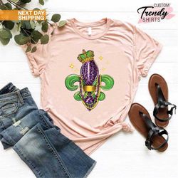 mardi gras fleur de lis shirt, mardi gras beads shirt, louisiana parade shirt, nola shirt, fat tuesday gift, mardi gras