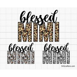 Blessed Mimi Leopard Svg Png, Mimi leopard png, mom life svg, Mom svg, cheetah mom svg, mommy svg - Printable, Cricut &