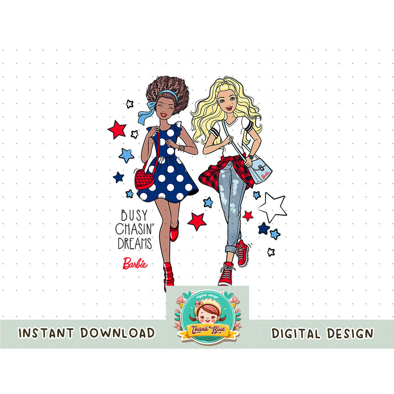 Barbie Busy Chasing Dreams Americana png, sublimation copy.jpg