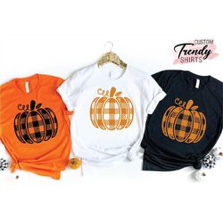 Halloween Gifts Shirt, Buffalo Plaid Pumpkin Shirt, Pumpkin Shirt, Pumpkin Patch Shirt, Buffalo Check Pumpkin,Pumpkin Sh