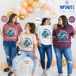 personalized beach sunset shirt, custom beach life palm tree shirt, beach vibes family vacation tee, summer vibes shirt,