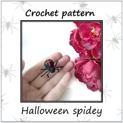 PDF crochet pattern little spider. Crochet miniature pattern. Spider toy pattern. DIY crochet spider. Crochet pattern Ha