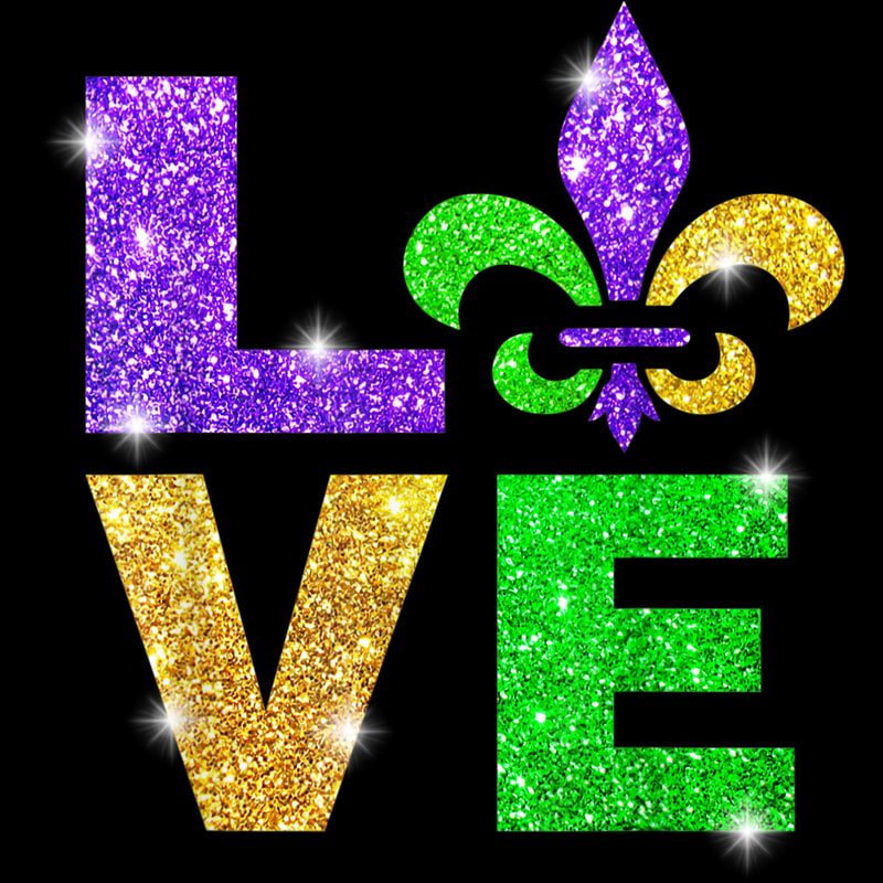 I Love Mardi Gras T-shirt Fleur de Lis Gift Men Women.jpg