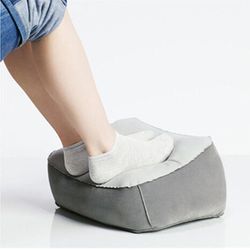 Travel Soft Flocking Adults Inflatable Foot Rest Pillow(US Customers)