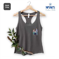 custom photo tank top, custom photo pocket tank top, personalized photo tank top, pocket photo portrait tank top, custom