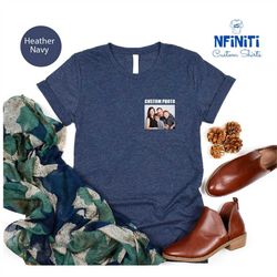 custom photo pocket shirt, custom face shirt, photo shirts, custom picture shirt, custom shirts, customized shirt, perso