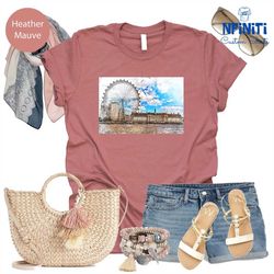 london city shirt, england shirt, london eye tee, ferris wheel shirt, london t-shirt, british shirt, london tee, london