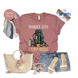 hiking shirts, camp backpack tee, camp life shirt, hiker t-shirts women, camp lover shirt, camp vibes shirt, adventure t