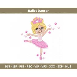 Ballet Dancer Girl Embroidery Design - Machine Embroidery Pattern - Instant download Machine Embroidery Patterns & Fonts