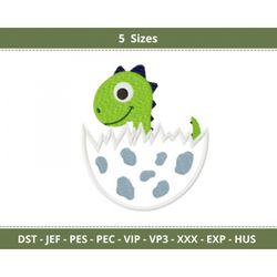 Baby Dinosaur Embroidery Design - Dino - machine Embroidery Pattern - 5 Sizes - Instant Download Machine Embroidery Patt