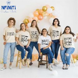 custom bachelorette party shirts, bridal party shirts, bachelorette trip shirt, wedding party shirt, bride team shirt, b