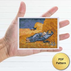 The Siesta by Vincent Van Gogh Cross Stitch Pattern. Miniature Art, Easy Tiny