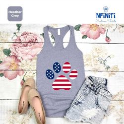 american dog tank top, dog usa flag tank top, patriotic dog mom tank top, patriotic raceback, independence day tank top,