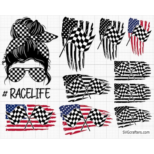 Racing american flag svg, racing USA flag svg, racing flag w | Inspire ...