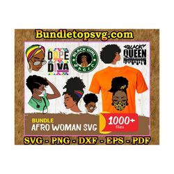 1000 files bundle afro woman svg, black girl svg, black girl magic