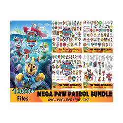 1000 paw patrol bundle svg, paw patrol svg, paw patrol clipart