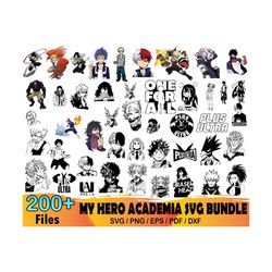 200 files my hero academia svg bundle, academia svg, anime svg