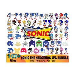100 sonic the hedgehog bundle svg, sonic svg, sonic characters svg