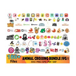 180 animal crossing bundle svg, animal crossing svg, tom nook svg
