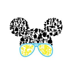 mickey head with glasses svg, disney svg, mickey svg, mickey head svg, mickey minnie svg, mickey lovers, mickey vector,