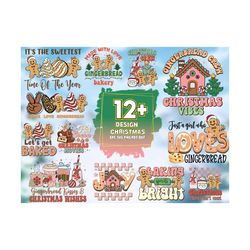 12 design christmas svg bundle, christmas svg, xmas svg, christmas cut files, merry christmas, gingerbread svg
