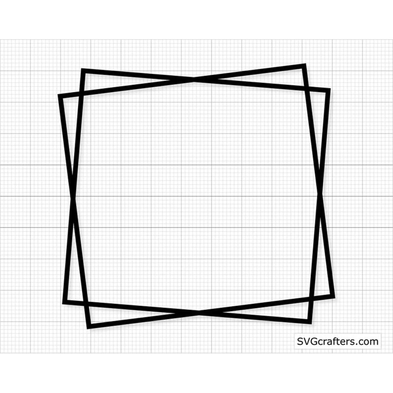 Simple Square Svg Square Frame Svg, Square Frame Png, Square monogram frame sv | Inspire ...