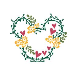 amazing floral mickey head svg, disney svg, mickey svg, mickey head svg, floral mickey svg, flower mickey svg, flower mi