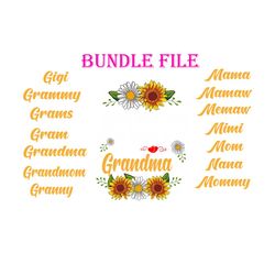 happiness is being a grandma, png files for silhouette, files for cricut, png instant download