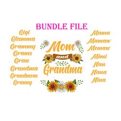 i have two titles mom and grandma and i rock them both, png files for silhouette, files for cricut, png instant download