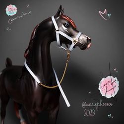 realistic lsq model horse tack breyer traditional scale custom handmade accessories toy halter lead rope mariephorses