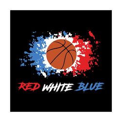 Red White Blue Basketball Svg, Independence Svg, Sport Svg, Red White Blue Svg, Independence Sport, Basketball Svg, July