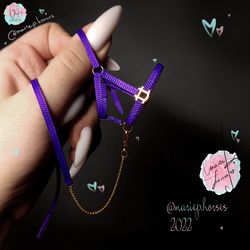 lsq breyer bright purple halter lead rope set model horse tack accessories realistic custom handmade toys mariephorses